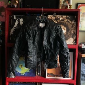 Leather Biker Style Jacket